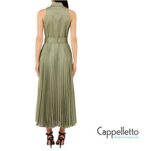 Carica l'immagine nel visualizzatore di Gallery, Abito Lungo Plissé Green Peppermint CA6263