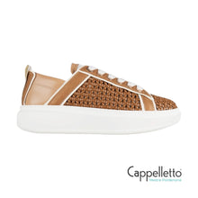 Carica l'immagine nel visualizzatore di Gallery, WEMBLEY Donna in Pelle Intrecciata Marrone Chiaro
