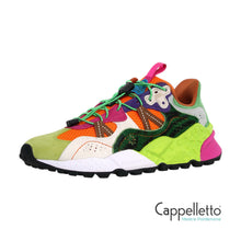 Carica l'immagine nel visualizzatore di Gallery, TIGER HILL Uni Suede/Mesh Pony Hair Verde-Bianco-Arancio