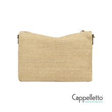Carica l'immagine nel visualizzatore di Gallery, NORA Pouch Raffia Naturale/Cuoio