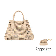 Carica l'immagine nel visualizzatore di Gallery, MASHUP Borsa Media in Suede Laserato Nude