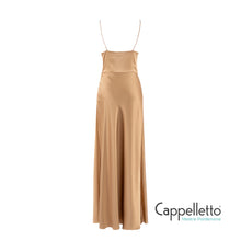 Carica l'immagine nel visualizzatore di Gallery, ALTRO Abito Lungo Spalline Raso Stretch Oro