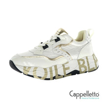 Carica l'immagine nel visualizzatore di Gallery, CLUB105 Sneaker Donna Nylon Laminato Bianco-Champagne