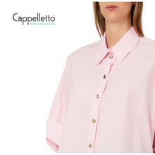 Carica l'immagine nel visualizzatore di Gallery, Camicia Oversize in Popeline Rosa Tulip CA6255