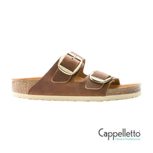 Carica l'immagine nel visualizzatore di Gallery, ARIZONA Donna Big Buckle Oiled Leaher Cognac
