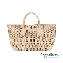 Carica l'immagine nel visualizzatore di Gallery, MASHUP Borsa Media in Suede Laserato Nude
