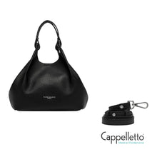 Carica l'immagine nel visualizzatore di Gallery, DUA Borsa Media in Pelle Nero