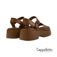 Carica l'immagine nel visualizzatore di Gallery, TASHA Sandali Donna in Pelle Marrone