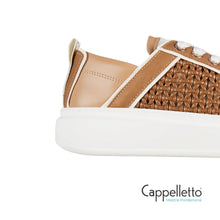 Carica l'immagine nel visualizzatore di Gallery, WEMBLEY Donna in Pelle Intrecciata Marrone Chiaro
