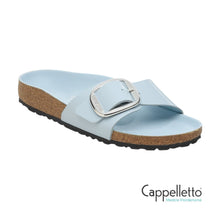 Carica l'immagine nel visualizzatore di Gallery, MADRID Donna Big Buckle Shine Leather Light Blue