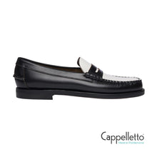 Carica l'immagine nel visualizzatore di Gallery, Classic Dan Mocassino Donna Black and White