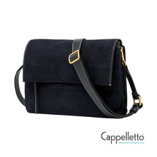 Carica l'immagine nel visualizzatore di Gallery, THREE Borsa in Camoscio/Pelle Notturno