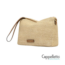 Carica l'immagine nel visualizzatore di Gallery, NORA Pouch Raffia Naturale/Cuoio