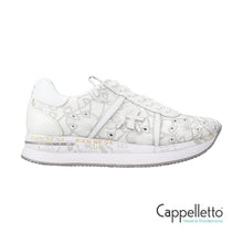Carica l'immagine nel visualizzatore di Gallery, CONNY Sneaker Donna Nappa Bianca Fori 7364