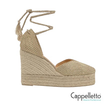 Carica l'immagine nel visualizzatore di Gallery, CORA 256 Espadrilla Lacci Oro