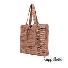 Carica l'immagine nel visualizzatore di Gallery, NEFELI Shopper in Paglia Crochet Blush