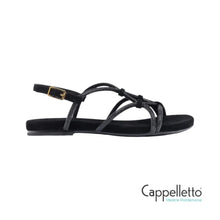 Carica l'immagine nel visualizzatore di Gallery, COOPER Sandalo Flat Nero