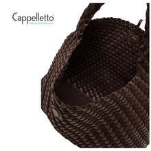 Carica l'immagine nel visualizzatore di Gallery, AURELIE Borsa Media in Pelle Intrecciata Espresso