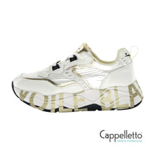 Carica l'immagine nel visualizzatore di Gallery, CLUB105 Sneaker Donna Nylon Laminato Bianco-Champagne