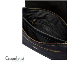 Carica l'immagine nel visualizzatore di Gallery, THREE Borsa in Camoscio/Pelle Notturno