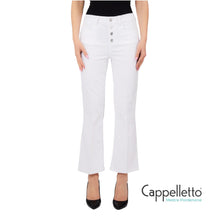 Carica l'immagine nel visualizzatore di Gallery, Jeans Bootcut a Vita Alta Bianco UA6040