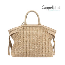 Carica l'immagine nel visualizzatore di Gallery, CLAUDETTE Borsa in Pelle/Paglia Sabbia