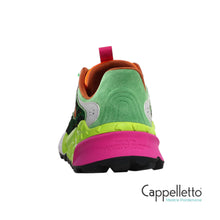 Carica l'immagine nel visualizzatore di Gallery, TIGER HILL Uni Suede/Mesh Pony Hair Verde-Bianco-Arancio