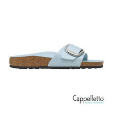 Carica l'immagine nel visualizzatore di Gallery, MADRID Donna Big Buckle Shine Leather Light Blue