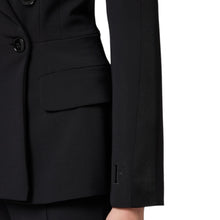 Carica l'immagine nel visualizzatore di Gallery, Giacca in crêpe con bande in raso Nero GI 143