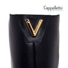 Carica l'immagine nel visualizzatore di Gallery, Stivale 4445 in Luxury Nero con V Oro Media