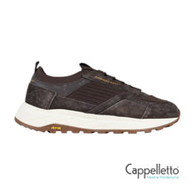Carica l'immagine nel visualizzatore di Gallery, DUBLIN Sneaker Uomo in Suede e Tessuto Marrone