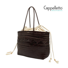 Carica l'immagine nel visualizzatore di Gallery, PALOMA Borsa in Pelle Intrecciata Choco