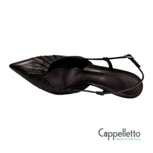 Carica l'immagine nel visualizzatore di Gallery, ASPHIE SlingBack Plissè Nappa Navy