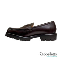 Carica l'immagine nel visualizzatore di Gallery, FONTI Penny Loafer con Mascherina in Pelle Marrone