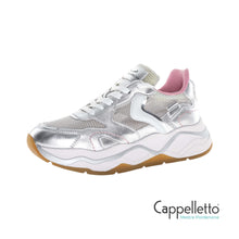 Carica l'immagine nel visualizzatore di Gallery, CLUB119 Sneaker Donna Suede/Mesh Laminato Argento