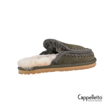 Carica l'immagine nel visualizzatore di Gallery, Slipper Full Eskimo Stitch Black Olive