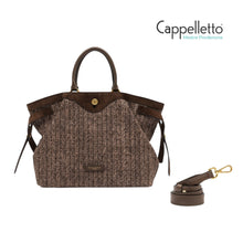 Carica l'immagine nel visualizzatore di Gallery, CLAUDETTE Borsa in Pelle/Paglia Choco