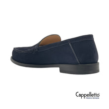 Carica l'immagine nel visualizzatore di Gallery, Mocassino Uomo con Fascetta Camoscio Blu