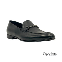Carica l'immagine nel visualizzatore di Gallery, Mocassino Uomo con Morsetto Grained Nero
