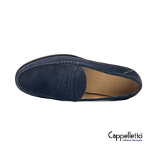 Carica l'immagine nel visualizzatore di Gallery, Mocassino Uomo con Fascetta Camoscio Blu
