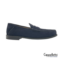 Carica l'immagine nel visualizzatore di Gallery, Mocassino Uomo con Fascetta Camoscio Blu