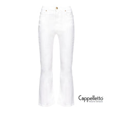 Carica l'immagine nel visualizzatore di Gallery, BRENDA Pantaloni Bootcut Bull di Cotone Bianco