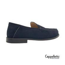 Carica l'immagine nel visualizzatore di Gallery, Mocassino Uomo con Fascetta Camoscio Blu
