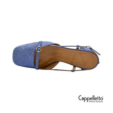 Carica l'immagine nel visualizzatore di Gallery, SlingBack in MicroGlitter Smoky Blu