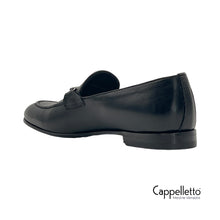 Carica l'immagine nel visualizzatore di Gallery, Mocassino Uomo con Morsetto Grained Nero