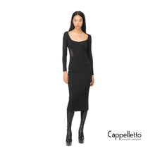 Carica l'immagine nel visualizzatore di Gallery, ANACLETO Abito Punto Stoffa Nero