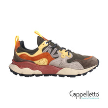 Carica l&#39;immagine nel visualizzatore di Gallery, YAMANO 3 Uomo Suede/Nylon Grey-Yellow

