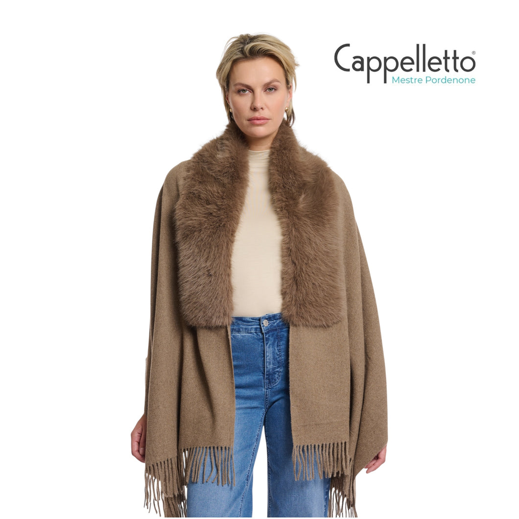 WENDY Cappa con Dettagli in EcoPelliccia Toffee