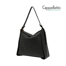 Carica l&#39;immagine nel visualizzatore di Gallery, PENELOPE Borsa in Pelle Double Nero/Castoro
