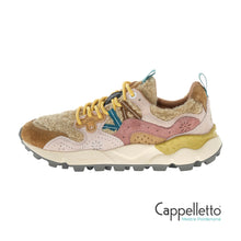 Carica l'immagine nel visualizzatore di Gallery, YAMANO 3 Sneaker Donna in Suede e Tessuto Rosa-Beige
